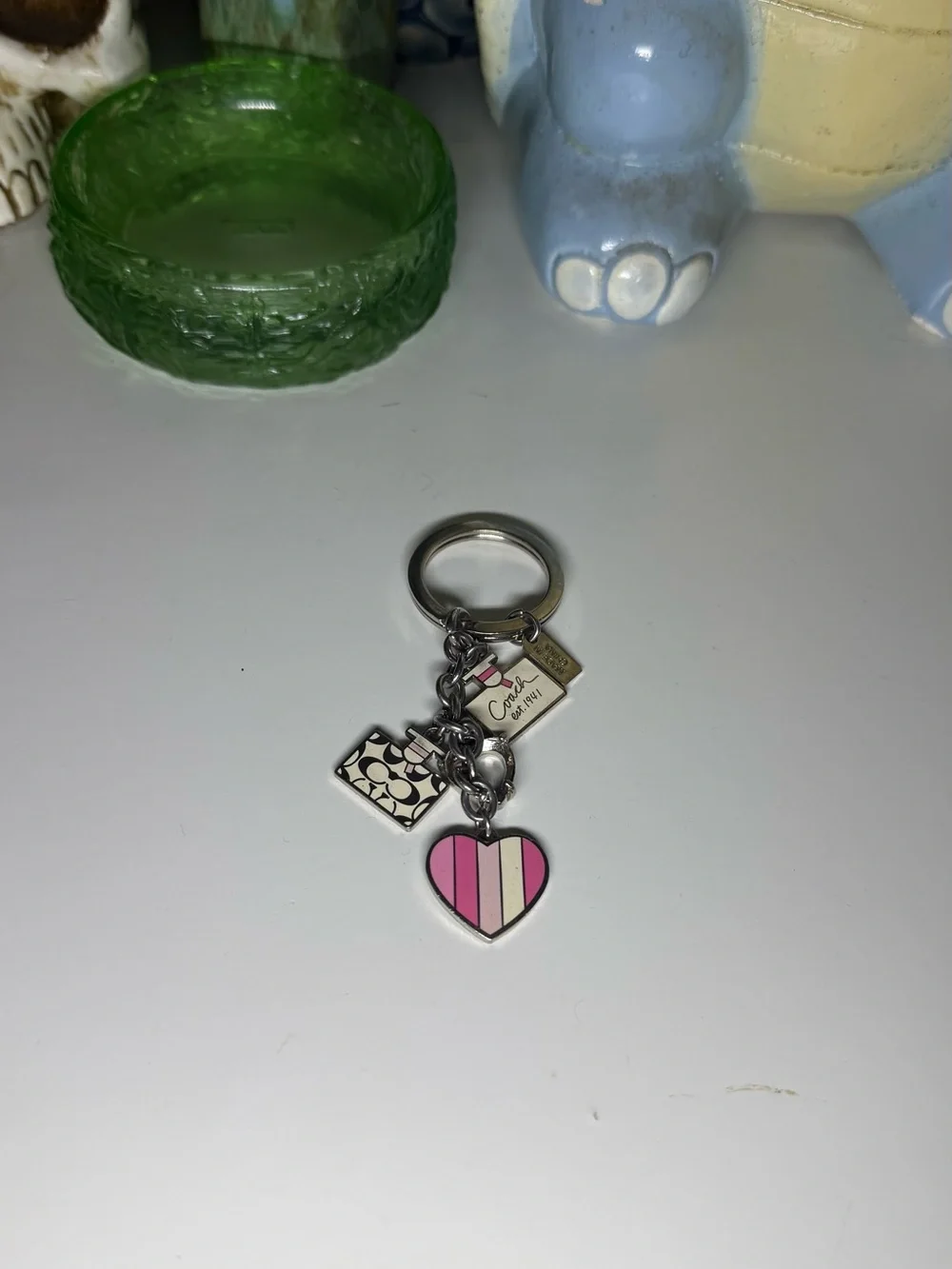 Coach Breast Cancer Awareness Keychain Fob Multi Purse Charms